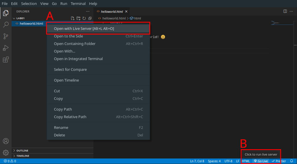 VS Code extension Live Preview